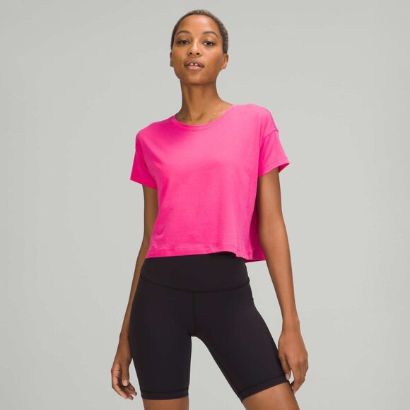 lululemon Sonic Pink Cates Tee size 4 - Picture 1 of 10